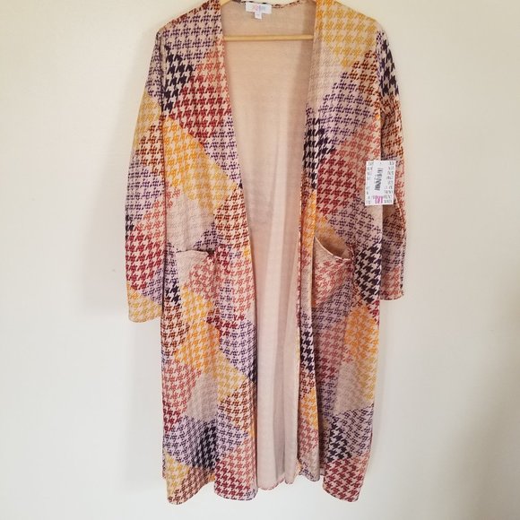 LuLaRoe Sweaters - LuLaRoe Sarah Hounds Tooth Duster Vest Cardigan